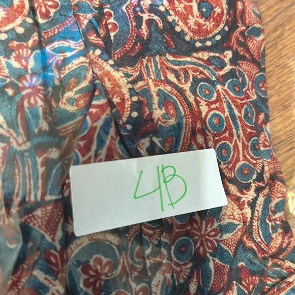 Figue bohemian unlined 3/4 sleeve multicolor print light weight dress XS cotton - Picture 10 of 10